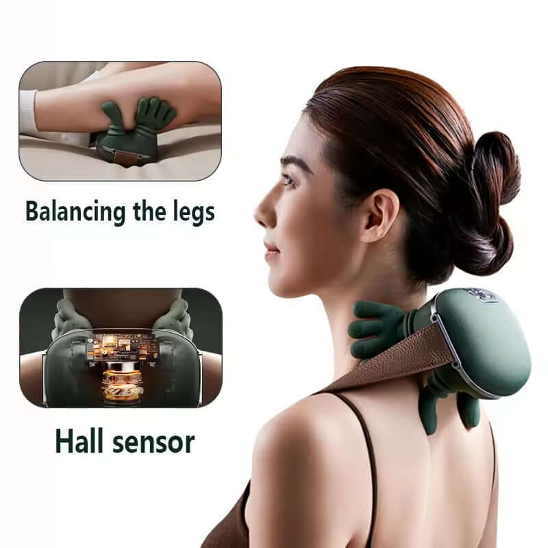Portable 4D Neck & Shoulder Massager – Rechargeable Muscle Relaxation Device