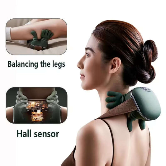 Portable 4D Neck & Shoulder Massager – Rechargeable Muscle Relaxation Device