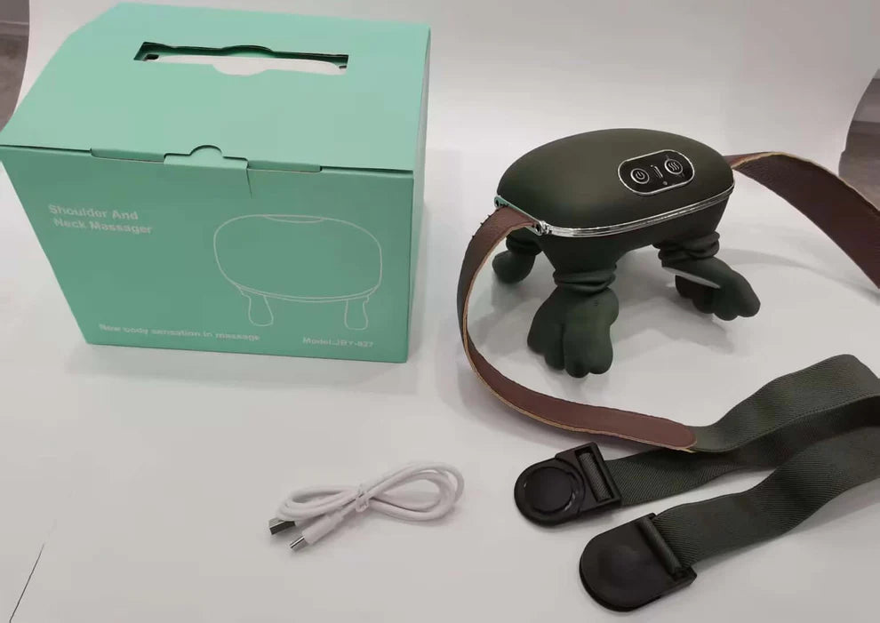 Portable 4D Neck & Shoulder Massager – Rechargeable Muscle Relaxation Device