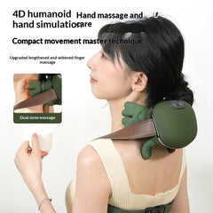 Trapezius Massager for Shoulders and Neck - Cervical Spine Relief Device with Electric Kneading Function for Home Use