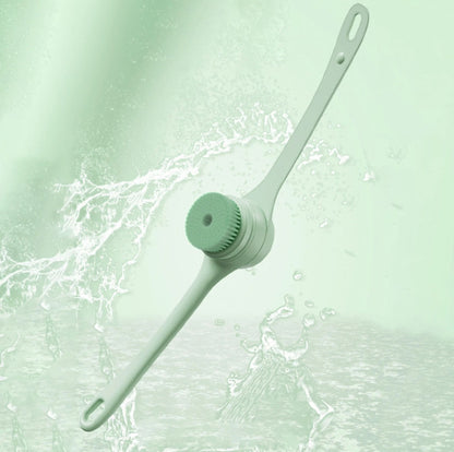 Electric Body Brush Back Scrubber for Shower, Waterproof Long Dual Handle Power Body Scrubber